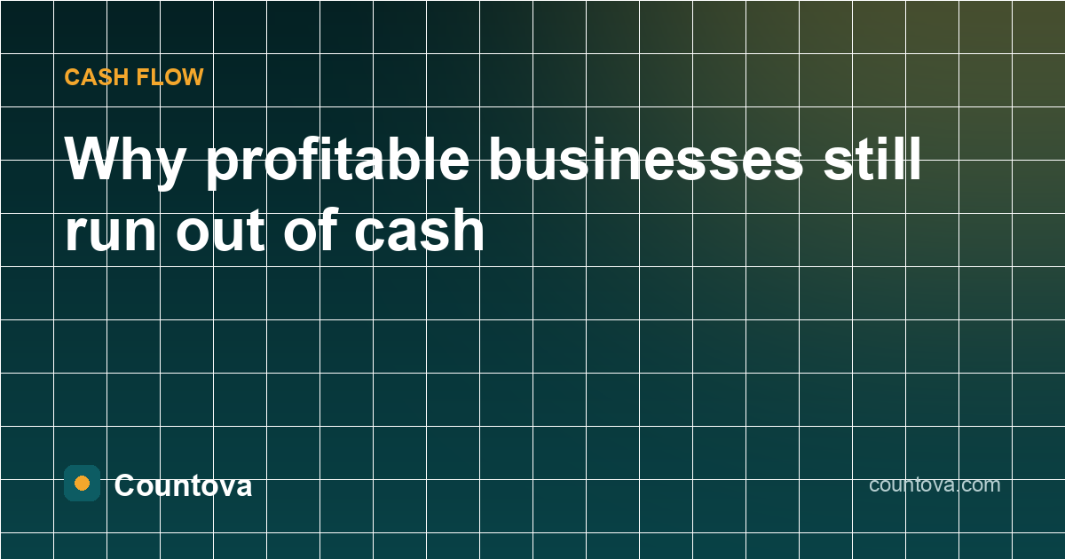 Why profitable businesses still run out of cash - Countova blog banner