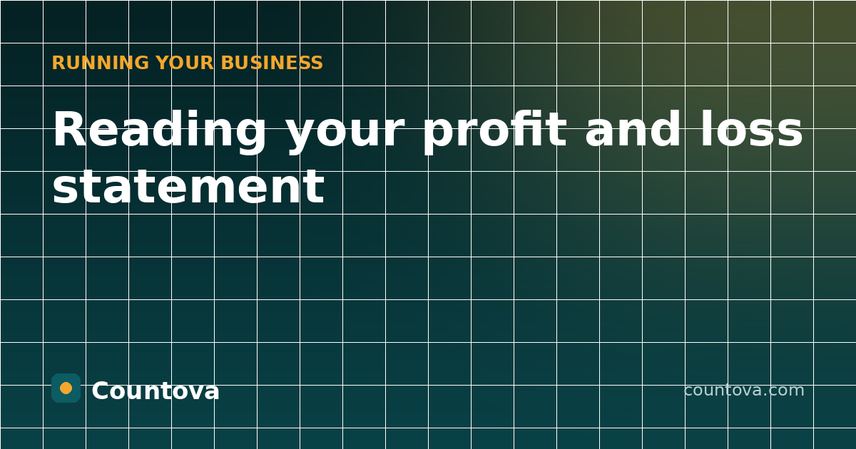 Reading your profit and loss statement - Countova blog banner